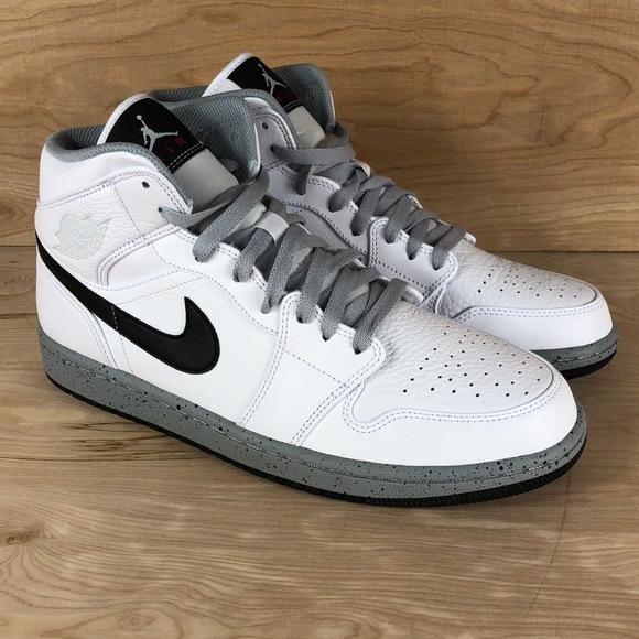 jordan 1 mid wolf grey black white